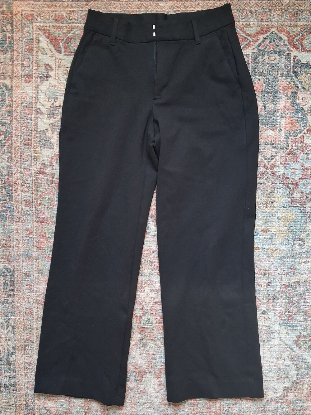 High Rise Double Knit Wide-Leg Pants
